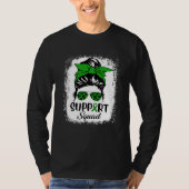 Bleached Support Messy Bun Cerebral Palsy CP Aware Tシャツ (正面)