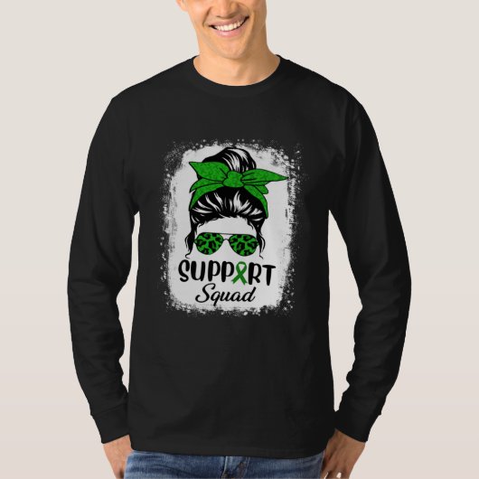 Bleached Support Messy Bun Cerebral Palsy CP Aware Tシャツ (正面)