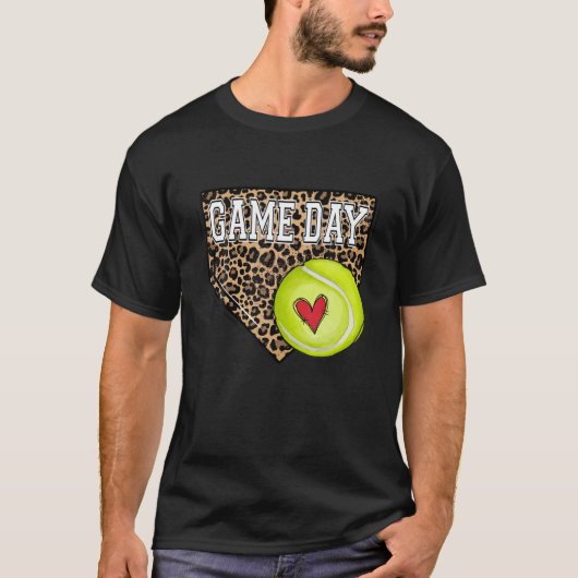 Bleached Tennis Game Day Vibes Tee Leopard Tennis Tシャツ (正面)