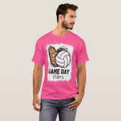 Bleached Volleyball Game Day Vibes Volleyball Mom  Tシャツ (正面フル)