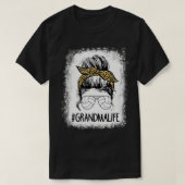 Bleached Volleyball Grandma Life Messy Bun Leopard Tシャツ (デザイン正面)