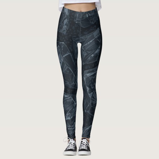Bleak Rock Cool Leggings Dark Grunge Stone  レギンス (正面)