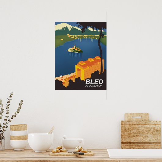Bled、ユーゴスラビア、ヴィンテージ旅行 ポスター (キッチン)