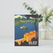 Bled、ユーゴスラビア、ヴィンテージ旅行 ポストカード (スタンド正面)