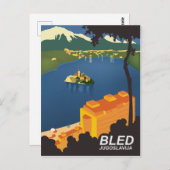 Bled、ユーゴスラビア、ヴィンテージ旅行 ポストカード (正面/裏面)