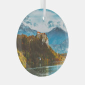 Bled Castle：スロベニアの崖を見下ろす。 ガラスオーナメント (正面右)