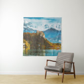 Bled Castle：スロベニアの崖を見下ろす。 タペストリー (インサイチュ)