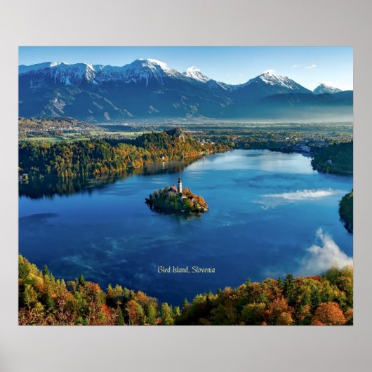 Bled Island, Slovenia, scenic ポスター (正面)