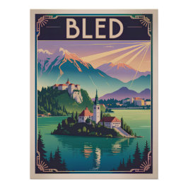 Bled Slovenia vintage ポスター