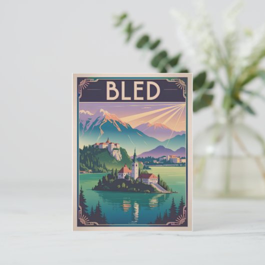 Bled Slovenia vintage ポストカード (スタンド正面)