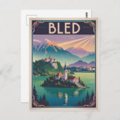 Bled Slovenia vintage ポストカード (正面/裏面)