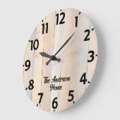 Bleeched Wood Effect ラージ壁時計 (傾斜)