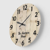 Bleeched Wood Effect Large Clock ラージ壁時計 (傾斜)