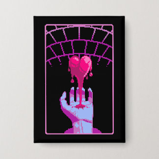 「Bleed For You」美的ピクセルアートボタン 缶バッジ