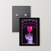 「Bleed For You」美的ピクセルアートボタン 缶バッジ (正面/裏面)