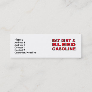 Bleed Gasoline - ダートバイク モトクロス プロフィールカード スキニー名刺