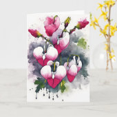 Bleeding Heart - Watercolor flowers カード (黄色い花)