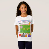 BLEEGRAPHICS: こんにちは、小学校1年生！ Tシャツ (正面フル)