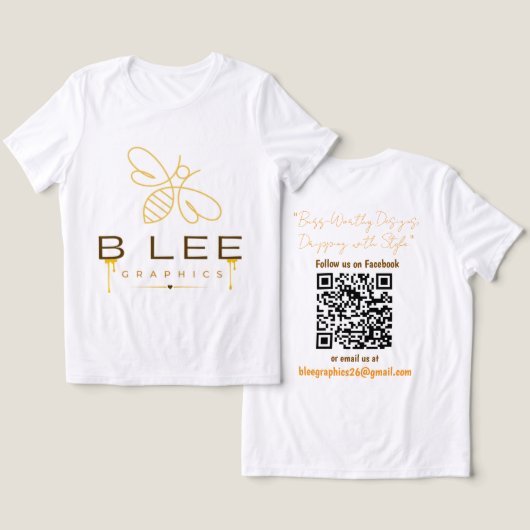 BLEEGRAPHICS ロゴ 女性 トライブレンドTシャツ (デザイン正面&裏面)