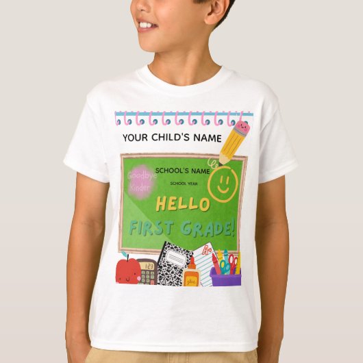 BLEEGRAPICS: こんにちは一年生！ Tシャツ (正面)