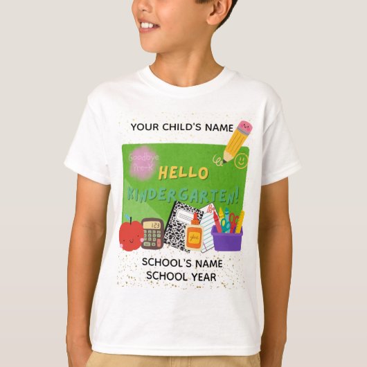 BLEEGRAPICS: こんにちは、幼稚園！ Tシャツ (正面)