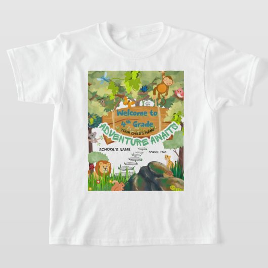BLEEGRAPICS: こんにちは、4年生！ Tシャツ (レイダウン)