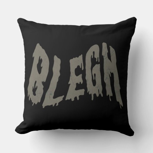 BLEGH おもしろ ヘヴィメタル メタルコア ロック音楽 クッション (正面)