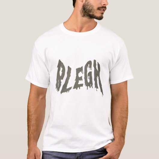 BLEGH おもしろ ヘヴィメタル メタルコア ロック音楽 Tシャツ (正面)