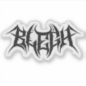 BLEGH 楽しい ヘヴィメタル メタルコア ロック音楽 シール (正面)