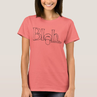 "Bleh"女性のBella Ringer Tシャツ、白/黒 Tシャツ