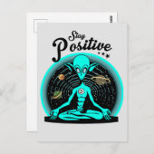 Bleib Positiv Alien ポストカード (正面/裏面)