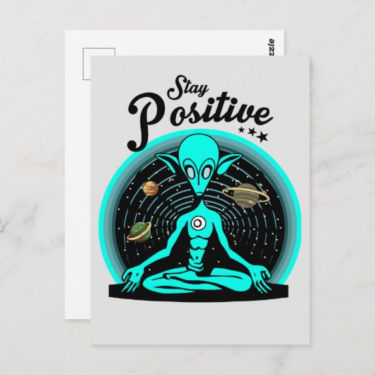Bleib Positiv Alien ポストカード (正面/裏面)