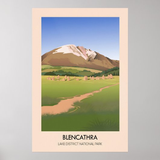 Blencathra Lake District National Park Travel ポスター (正面)