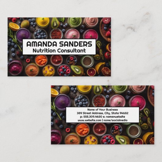 Blended Smoothies and Fruits 名刺 (正面/裏面)