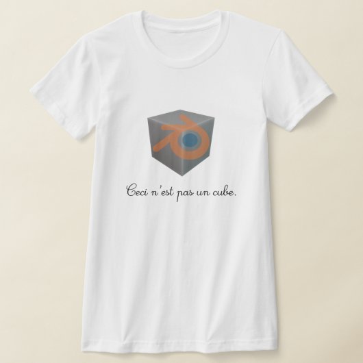 Blender 3D Würfel Tシャツ (レイダウン)