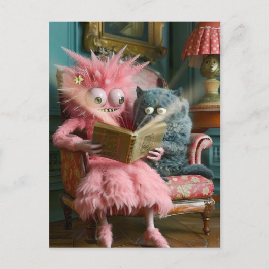 blending female features with monstrous traits ポストカード (正面)