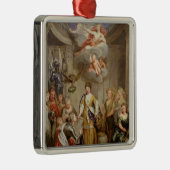 Blenheimの軍隊の計画を示しているアン女王 メタルオーナメント (右)