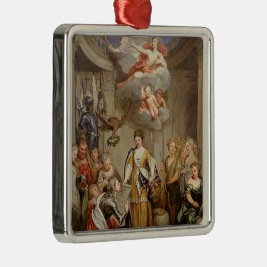 Blenheimの軍隊の計画を示しているアン女王 メタルオーナメント (右)