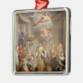 Blenheimの軍隊の計画を示しているアン女王 メタルオーナメント (左)