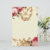 Blenheimは-アイボリー-個人的上がりました 便箋 (スタンド正面)