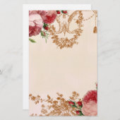 Blenheimは-花弁のピンク-個人的上がりました 便箋 (正面/裏面)