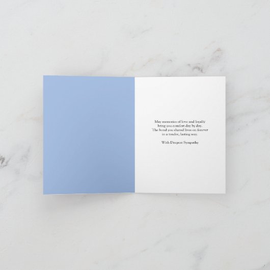 Blenheim Cavalier Rainbow Clouds Bridge Sympathy カード (内部)