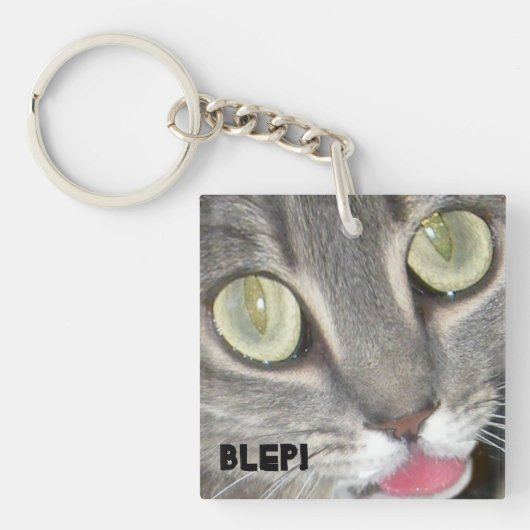 Blepキャットトゥンジステッカー キーホルダー (正面)