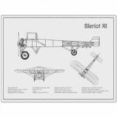 Bleriot XI – 飛行機の設計図スケッチ計画BD シール (正面)