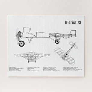 Bleriot XI – 飛行機の設計図スケッチ計画BD ジグソーパズル