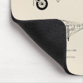 Bleriot XI – 飛行機の設計図スケッチ計画SD マウスパッド (コーナー)