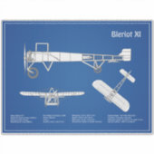 Bleriot XI – 飛行機設計図スケッチ計画ABD シール (正面)