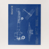 Bleriot XI – 飛行機設計図スケッチ計画AD ジグソーパズル (縦)