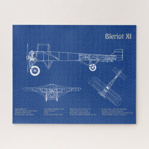 Bleriot XI – 飛行機設計図スケッチ計画AD ジグソーパズル