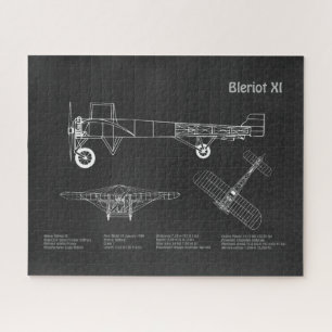 Bleriot XI – 飛行機設計図スケッチ計画PD ジグソーパズル